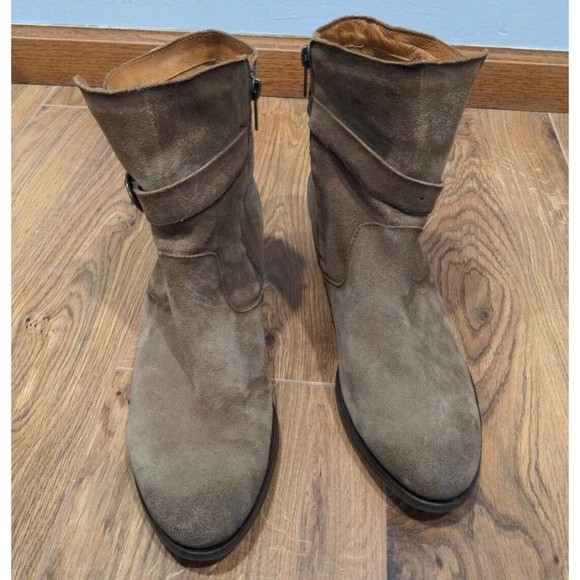 Pikolinos Women's Size 42 EU Ankle Buckle Booties Suede Leather Tan Slouchy Zip - Picture 13 of 13